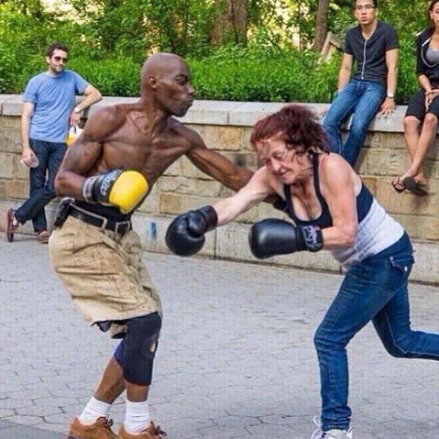 boxing granny